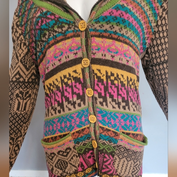 Ivko Collared Button Front Cardigan, GUC, Size M - Picture 2 of 8